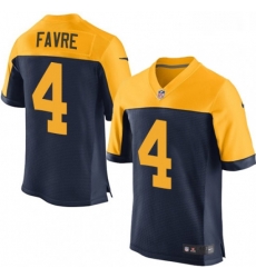Men Nike Green Bay Packers 4 Brett Favre Elite Navy Blue Alternate NFL Jersey Men Nike Green Bay Packers 4 Brett Favre Elite Navy Blue Alternate NFL Jersey