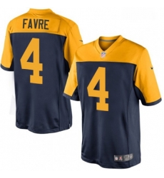 Men Nike Green Bay Packers 4 Brett Favre Limited Navy Blue Alternate NFL Jersey Men Nike Green Bay Packers 4 Brett Favre Limited Navy Blue Alternate NFL Jersey