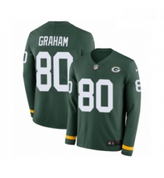 Men Nike Green Bay Packers 80 Jimmy Graham Limited Green Therma Long Sleeve NFL Jersey Men Nike Green Bay Packers 80 Jimmy Graham Limited Green Therma Long Sleeve NFL Jersey