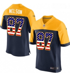 Men Nike Green Bay Packers 87 Jordy Nelson Elite Navy Blue Alternate USA Flag Fashion NFL Jersey Men Nike Green Bay Packers 87 Jordy Nelson Elite Navy Blue Alternate USA Flag Fashion NFL Jersey