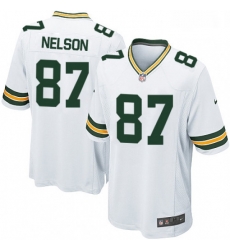 Men Nike Green Bay Packers 87 Jordy Nelson Game White NFL Jersey Men Nike Green Bay Packers 87 Jordy Nelson Game White NFL Jersey