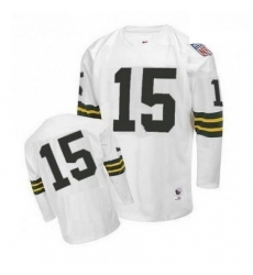 Mitchell and Ness Green Bay Packers 15 Bart Starr Authentic White Throwback NFL Jersey Mitchell and Ness Green Bay Packers 15 Bart Starr Authentic White Throwback NFL Jersey