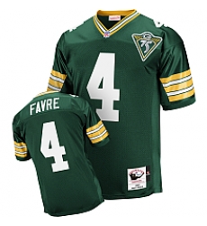 MitchellandNess Green Bay Packers 1993 4Brett Favre Authentic Throwback Green 75th Jersey MitchellandNess Green Bay Packers 1993 4Brett Favre Authentic Throwback Green 75th Jersey