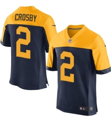 Nike Green Bay Packers #2 Mason Crosby Navy Blue Alternate Men 27s Stitched NFL New Elite Jersey Nike Green Bay Packers #2 Mason Crosby Navy Blue Alternate Men 27s Stitched NFL New Elite Jersey