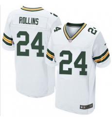 Nike Green Bay Packers #24 Quinten Rollins White Mens Stitched NFL Elite Jersey Nike Green Bay Packers #24 Quinten Rollins White Mens Stitched NFL Elite Jersey