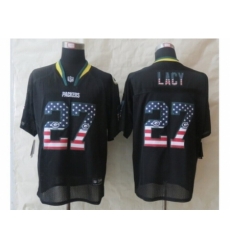 Nike Green Bay Packers 27 Eddie Lacy Black Elite USA Flag Fashion NFL Jersey Nike Green Bay Packers 27 Eddie Lacy Black Elite USA Flag Fashion NFL Jersey
