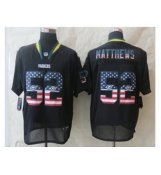 Nike Green Bay Packers 52 Clay Matthews Black Elite USA Flag Fashion NFL Jersey Nike Green Bay Packers 52 Clay Matthews Black Elite USA Flag Fashion NFL Jersey