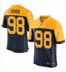 Nike Green Bay Packers #98 Letroy Guion Navy Blue Alternate Mens Stitched NFL New Elite Jersey Nike Green Bay Packers #98 Letroy Guion Navy Blue Alternate Mens Stitched NFL New Elite Jersey
