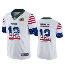 Nike Packers 12 Aaron Rodgers White USA Flag Fashion Limited Jersey Nike Packers 12 Aaron Rodgers White USA Flag Fashion Limited Jersey