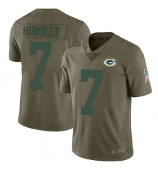 Nike Packers #7 Brett Hundley Mens Limited Olive 2017 Salute to Service NFL Jersey Nike Packers #7 Brett Hundley Mens Limited Olive 2017 Salute to Service NFL Jersey