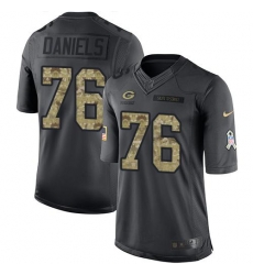 Nike Packers #76 Mike Daniels Black Mens Stitched NFL Limited 2016 Salute To Service Jersey Nike Packers #76 Mike Daniels Black Mens Stitched NFL Limited 2016 Salute To Service Jersey