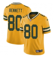Nike Packers #80 Martellus Bennett Yellow Mens Stitched NFL Limited Rush Jersey Nike Packers #80 Martellus Bennett Yellow Mens Stitched NFL Limited Rush Jersey