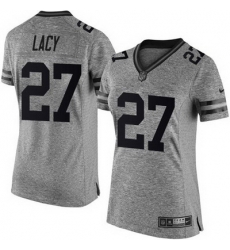 Nike Packers #27 Eddie Lacy Gray Womens Stitched NFL Limited Gridiron Gray Jersey Nike Packers #27 Eddie Lacy Gray Womens Stitched NFL Limited Gridiron Gray Jersey