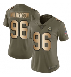 Nike Packers #96 Muhammad Wilkerson Olive Gold Womens Stitched NFL Limited 2017 Salute to Service Jersey Nike Packers #96 Muhammad Wilkerson Olive Gold Womens Stitched NFL Limited 2017 Salute to Service Jersey