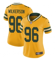 Nike Packers #96 Muhammad Wilkerson Yellow Womens Stitched NFL Limited Rush Jersey Nike Packers #96 Muhammad Wilkerson Yellow Womens Stitched NFL Limited Rush Jersey