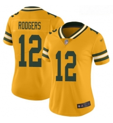 Packers #12 Aaron Rodgers Gold Women Stitched Football Limited Inverted Legend Jersey Packers #12 Aaron Rodgers Gold Women Stitched Football Limited Inverted Legend Jersey