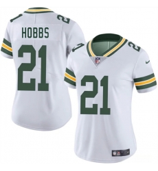 Women Green Bay Packers 21 Nate Hobbs White 2025 Vapor Untouchable Limited Stitched Jersey