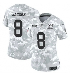 Women Green Bay Packers 8 Josh Jacobs 2024 F U S E Arctic Camo Salute To Service Limited Stitched Football Jersey Women Green Bay Packers 8 Josh Jacobs 2024 F U S E Arctic Camo Salute To Service Limited Stitched Football Jersey
