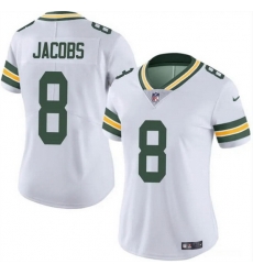 Women Green Bay Packers 8 Josh Jacobs White Vapor Untouchable Limited Stitched Jersey Women Green Bay Packers 8 Josh Jacobs White Vapor Untouchable Limited Stitched Jersey