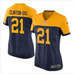 Women New Green Bay Packers #21 Ha Ha Clinton-Dix Navy Blue Alternate Stitched NFL New Elite Jersey