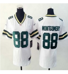 Women New Packers #88 Ty Montgomery White Stitched NFL Elite Jersey Women New Packers #88 Ty Montgomery White Stitched NFL Elite Jersey