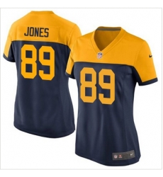 Women Nike Packers #89 James Jones Navy Blue Alternate Stitched NFL New Elite Jersey Women Nike Packers #89 James Jones Navy Blue Alternate Stitched NFL New Elite Jersey