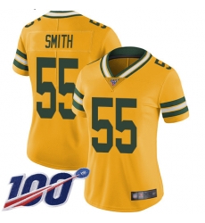 Women Packers 55 Za Darius Smith Yellow Stitched Football Limited Rush 100th Season Jersey Women Packers 55 Za Darius Smith Yellow Stitched Football Limited Rush 100th Season Jersey