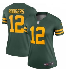 Women's Green Bay Packers #12 Aaron Rodgers Nike Green Alternate Legend Player Jersey Women's Green Bay Packers #12 Aaron Rodgers Nike Green Alternate Legend Player Jersey