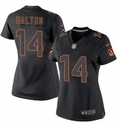 Womens Nike Cincinnati Bengals 14 Andy Dalton Limited Black Impact NFL Jersey Womens Nike Cincinnati Bengals 14 Andy Dalton Limited Black Impact NFL Jersey