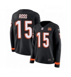 Womens Nike Cincinnati Bengals 15 John Ross Limited Black Therma Long Sleeve NFL Jersey Womens Nike Cincinnati Bengals 15 John Ross Limited Black Therma Long Sleeve NFL Jersey