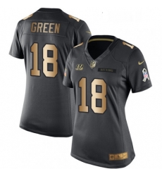 Womens Nike Cincinnati Bengals 18 AJ Green Limited BlackGold Salute to Service NFL Jersey Womens Nike Cincinnati Bengals 18 AJ Green Limited BlackGold Salute to Service NFL Jersey