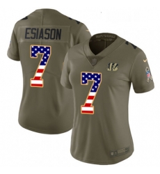 Womens Nike Cincinnati Bengals 7 Boomer Esiason Limited OliveUSA Flag 2017 Salute to Service NFL Jersey Womens Nike Cincinnati Bengals 7 Boomer Esiason Limited OliveUSA Flag 2017 Salute to Service NFL Jersey