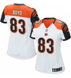 Womens Nike Cincinnati Bengals 83 Tyler Boyd Game White NFL Jersey Womens Nike Cincinnati Bengals 83 Tyler Boyd Game White NFL Jersey