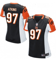 Womens Nike Cincinnati Bengals 97 Geno Atkins Game Black Team Color NFL Jersey Womens Nike Cincinnati Bengals 97 Geno Atkins Game Black Team Color NFL Jersey