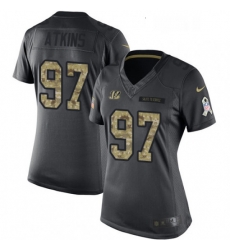 Womens Nike Cincinnati Bengals 97 Geno Atkins Limited Black 2016 Salute to Service NFL Jersey Womens Nike Cincinnati Bengals 97 Geno Atkins Limited Black 2016 Salute to Service NFL Jersey