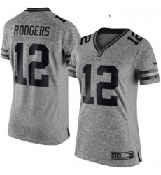 Womens Nike Green Bay Packers 12 Aaron Rodgers Limited Gray Gridiron NFL Jersey Womens Nike Green Bay Packers 12 Aaron Rodgers Limited Gray Gridiron NFL Jersey