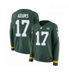 Womens Nike Green Bay Packers 17 Davante Adams Limited Green Therma Long Sleeve NFL Jersey Womens Nike Green Bay Packers 17 Davante Adams Limited Green Therma Long Sleeve NFL Jersey