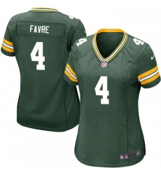 Womens Nike Green Bay Packers 4 Brett Favre Game Green Team Color NFL Jersey Womens Nike Green Bay Packers 4 Brett Favre Game Green Team Color NFL Jersey