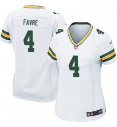 Womens Nike Green Bay Packers 4 Brett Favre Game White NFL Jersey Womens Nike Green Bay Packers 4 Brett Favre Game White NFL Jersey