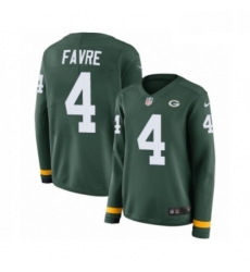 Womens Nike Green Bay Packers 4 Brett Favre Limited Green Therma Long Sleeve NFL Jersey Womens Nike Green Bay Packers 4 Brett Favre Limited Green Therma Long Sleeve NFL Jersey