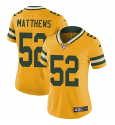 Womens Nike Green Bay Packers 52 Clay Matthews Limited Gold Rush Vapor Untouchable NFL Jersey Womens Nike Green Bay Packers 52 Clay Matthews Limited Gold Rush Vapor Untouchable NFL Jersey