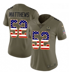 Womens Nike Green Bay Packers 52 Clay Matthews Limited OliveUSA Flag 2017 Salute to Service NFL Jersey Womens Nike Green Bay Packers 52 Clay Matthews Limited OliveUSA Flag 2017 Salute to Service NFL Jersey