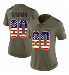 Womens Nike Green Bay Packers 80 Jimmy Graham Limited OliveUSA Flag 2017 Salute to Service NFL Jersey Womens Nike Green Bay Packers 80 Jimmy Graham Limited OliveUSA Flag 2017 Salute to Service NFL Jersey