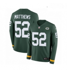 Youth Nike Green Bay Packers 52 Clay Matthews Limited Green Therma Long Sleeve NFL Jersey Youth Nike Green Bay Packers 52 Clay Matthews Limited Green Therma Long Sleeve NFL Jersey