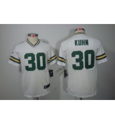 Youth Nike NFL Green Bay Packers #30 John Kuhn White Color[Youth Limited Jerseys]