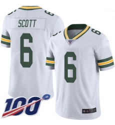 Youth Packers 6 JK Scott White Stitched Football 100th Season Vapor Limited Jersey Youth Packers 6 JK Scott White Stitched Football 100th Season Vapor Limited Jersey