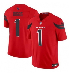 Men Houston Texans 1 Stefon Diggs Red Red 2024 Alternate F U S E Vapor Stitched Jersey Men Houston Texans 1 Stefon Diggs Red Red 2024 Alternate F U S E Vapor Stitched Jersey