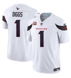 Men Houston Texans 1 Stefon Diggs White 2024 Vapor F U S E With 4 Star C Patch Limited Stitched Jersey Men Houston Texans 1 Stefon Diggs White 2024 Vapor F U S E With 4 Star C Patch Limited Stitched Jersey