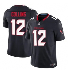 Men Houston Texans 12 Nico Collins Navy 2024 Alternate F U S E Vapor Stitched Jersey Men Houston Texans 12 Nico Collins Navy 2024 Alternate F U S E Vapor Stitched Jersey