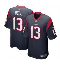 Men Houston Texans 13 Tank Dell Navy Stitched Game Jersey Men Houston Texans 13 Tank Dell Navy Stitched Game Jersey